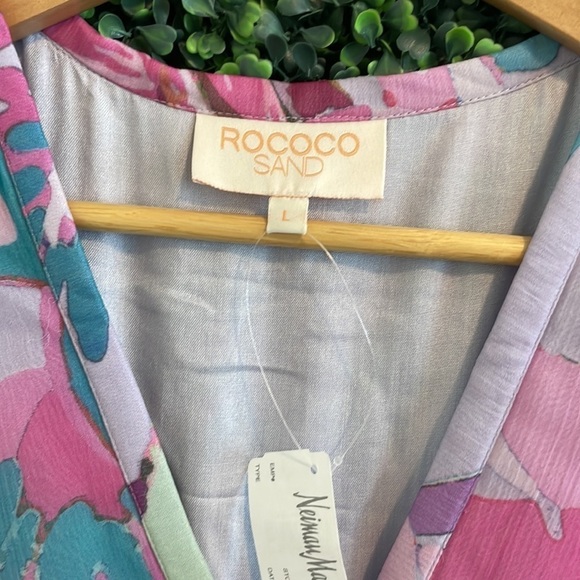 NWT ROCOCO SAND Floral-Print Chiffon High-Low Maxi Dress - Picture 6 of 13